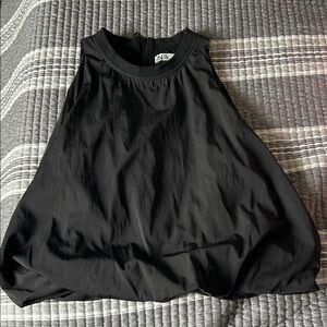 Zara Elegant Black Sleeveless Blouse